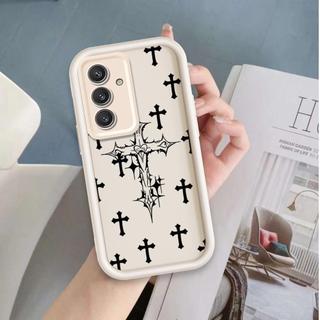 Ốp Lưng Cho Samsung S20 S21 S22 S23 S24 S25 S26 PLUS FE + Vỏ Điện Thoại Mềm Silicon Hoạt Hình Cho Bé Gái TPU Chrome Hearts cross Angel Eye Ốp Lưng Chống Sốc