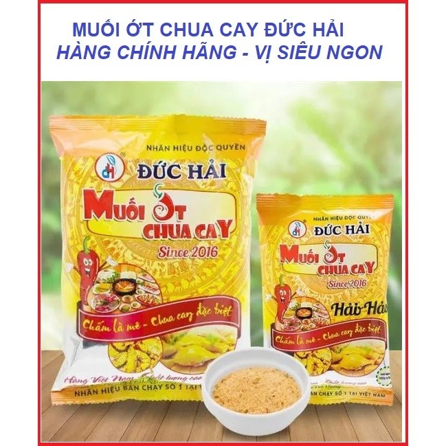 MUỐI ỚT CHUA CAY ĐỨC HẢI GÓI 500g - 100g - HÀNG CHÍNH HÃNG -Date mới, Đậm vị thơm ngon đặc biệt