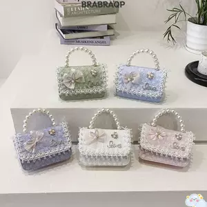 Túi đeo vai bé gái BRABRAA, Túi đeo chéo trẻ em có thể điều chỉnh bằng ren, Túi xách công chúa nhẹ
