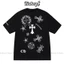 Áo thun ngắn tay dáng rộng in chữ Gothic nam nữ 200GSM mềm mại chất lượng cao thời trang dáng rộng 0514