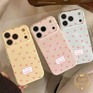 Tương thích với iPhone 17 16 15 13 14 11 12 Pro Max XR X XS Max Air 7 8 Plus SE Full Màn Hình Trái Tim Bong Bóng Trái Tim Màu Hồng