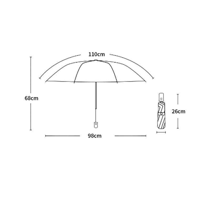 JRP UV Protection 3 Gấp Ô Ô Tự Động Chống Gió Nhỏ Gọn Gấp Chống Nắng Che Mưa Cho Hoạt Động Ngoài Trời JRP