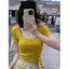 Mùa hè Mỹ Slim-fit Slimmer Look Filigree-fit Shoulder Short Board Cổ chữ U Tay ngắn t