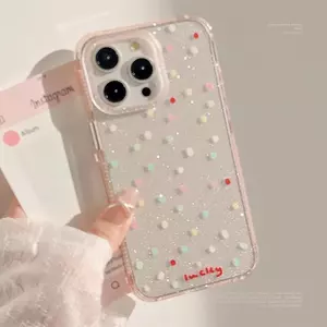 Điểm sóng nhỏ đầy màu sắc cho trường hợpiPhone17promax15Minor14Clear12proFlashPowderCase