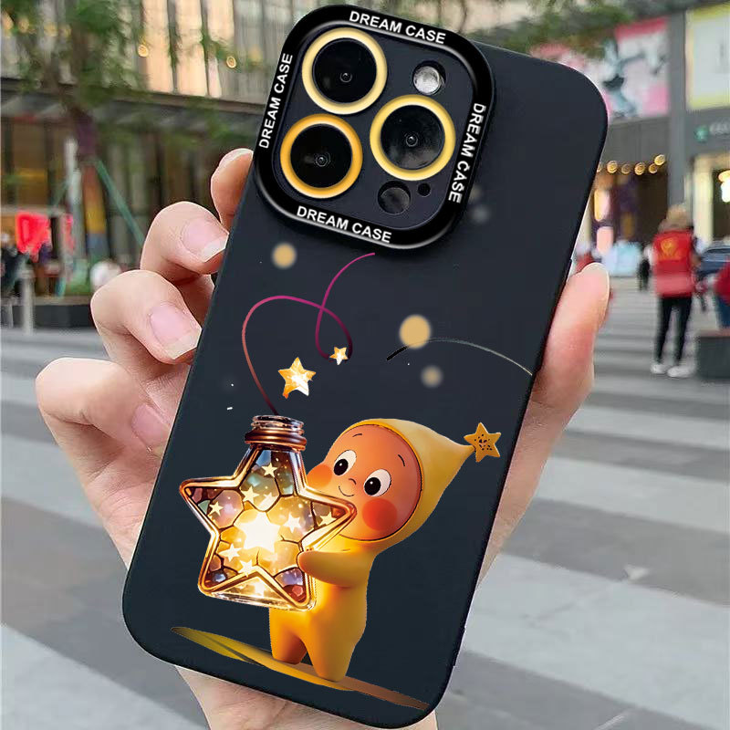 Ốp lưng iPhone silicon mềm bảo vệ máy ảnh họa tiết ngôi sao phát sáng - iP 7/8/11/12/13/14/15/16/17/Plus/Air/Pro/Max
