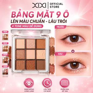 Xixi Bảng Phấn Mắt 9 Ô Tông Khói Lì Nhũ Mịn Lên Màu Đẹp Lâu Trôi Tự Nhiên Trang Điểm Hằng Ngày D863