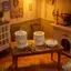 HFTOY 1 Chiếc Nhà Búp Bê Mini Carousel Hộp Bảo Quản Mô Hình Nhà Búp Bê Phụ Kiện Cà Phê Hộp Bảo Quản Đồ Chơi Trang Trí Nhà Cửa ~