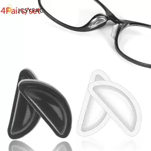 JCSYFAC 4 Cặp Kính Miếng Lót Mũi Dính Silicone Miếng Đệm Mũi Chống Trơn Trượt Mỏng Miếng Đệm Mới