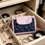 Túi trang điểm FAVORITEGOODS, Túi xách vải dung tích lớn, Túi trang điểm ba lớp hoa tím dành cho nữ bé gái