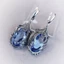 Bông tai thả NICOLOO Zircon, Bông tai dangle pha lê dát trang trí công phu bằng kim loại mạ bạc, Bông tai thả dài dài bằng kim loại mạ bạc