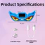 Demon Eye LED Đèn Ô Tô Không Dây Chạy Bằng Năng Lượng Mặt Trời Rung Kích Hoạt Màn Hình Năng Động Thông Minh Khí Quyển Ánh Sáng Hút Cốc Gắn Chống Thấm Nước Nội Thất Tự Động Phụ Kiện Tạo Kiểu Bên Ngoài