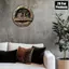HELLOYOUNG Vintage Đồng Treo Tường Nghệ Thuật Retro Tròn Đau Khổ Trang Trí Cho Quán Cafe Nhà Sách
