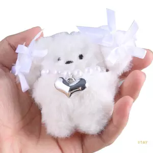 Ở Lại Hoạt Hình Nơ Chó Móc Khóa Mặt Dây Chuyền Đáng Yêu Sang Trọng Trang Trí Móc Khóa Quyến Rũ