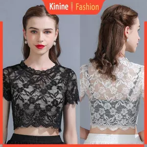 KIN Đen Trắng Ren Cổ Giả Nửa Áo Sơ Mi Áo Có Thể Tháo Rời Cổ Giả Thời Trang