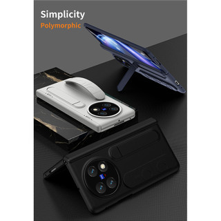 Ốp Lưng Cho Vivo X Fold 6 5 3 Pro 2 Vòng Tay Tích Hợp Chân Đế Toàn Bộ Ống Kính Và Bản Lề Bảo Vệ AF Chống Sốc Kính Cường Lực