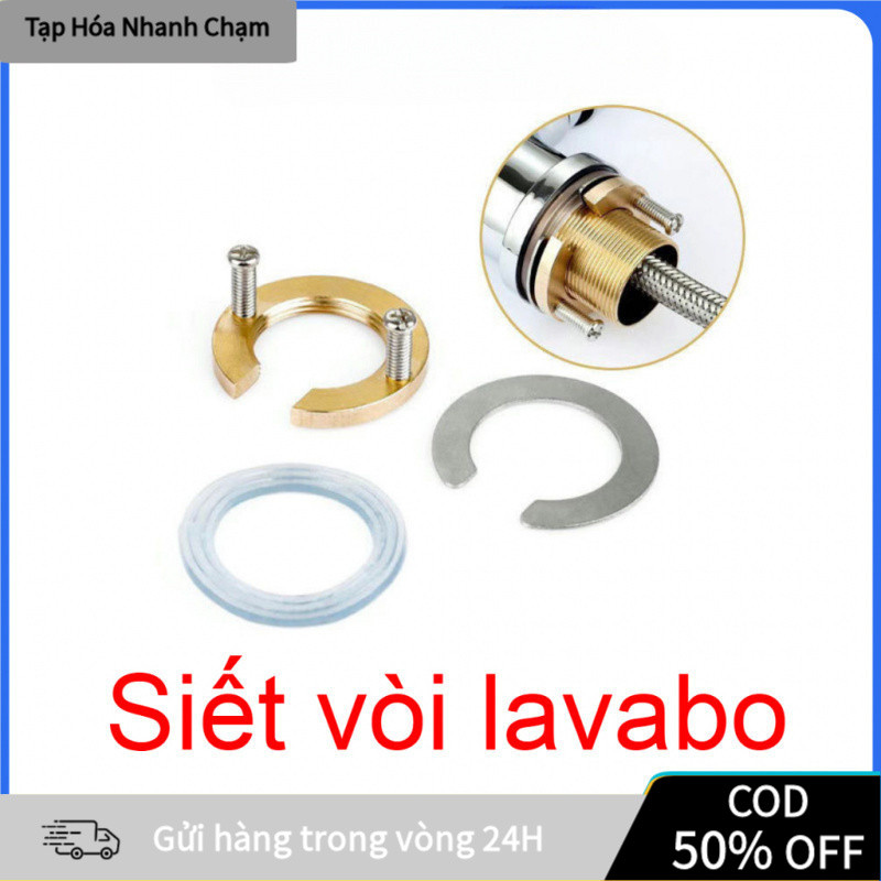 [COD] Đai Ốc Cố Định Chân Vòi Lavabo 32mm - Bộ Phụ Kiện Thay Thế Bằng Hợp Kim Nhôm, Kèm Đệm