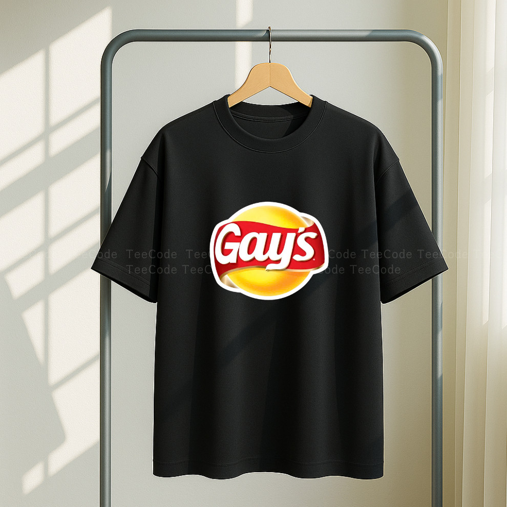 （Giao hàng 24h）Angela Áo Thun In Chữ GAY'S Hài Hước Nam Nữ Unisex Cổ Tròn In Slogan Hot Trend Local Brand