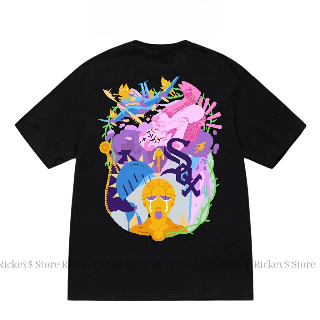 （Giao hàng 24h）Angela [High Quality] Áo Thun Anime Jojo Golden Wind White Sox - Chất Liệu Cotton Cao Cấp