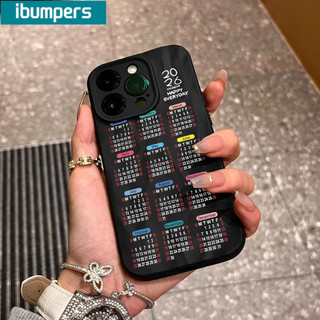 Ốp Điện Thoại Ibumpers Thanh Lịch 2026 Màu Đen Phong Cách Lịch Thẩm Mỹ Silicon Mềm Cao Cấp Vỏ Chống Sốc Cho iPhone 11 12 13 14 15 16 17 Pro Max IP 7 8 Plus Iphon X XS XR Xs max