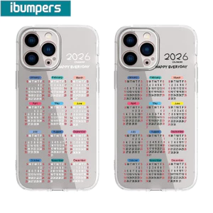 Ibumpers Ốp Điện Thoại 2026 Lịch Đơn Giản Thanh Lịch Thẩm Mỹ Trong Suốt Mềm Mại Cao Cấp Chống Sốc Cho iPhone 11 12 13 14 15 16 17 Pro Max IP 7 8 Plus Iphon X XS XR Xs max