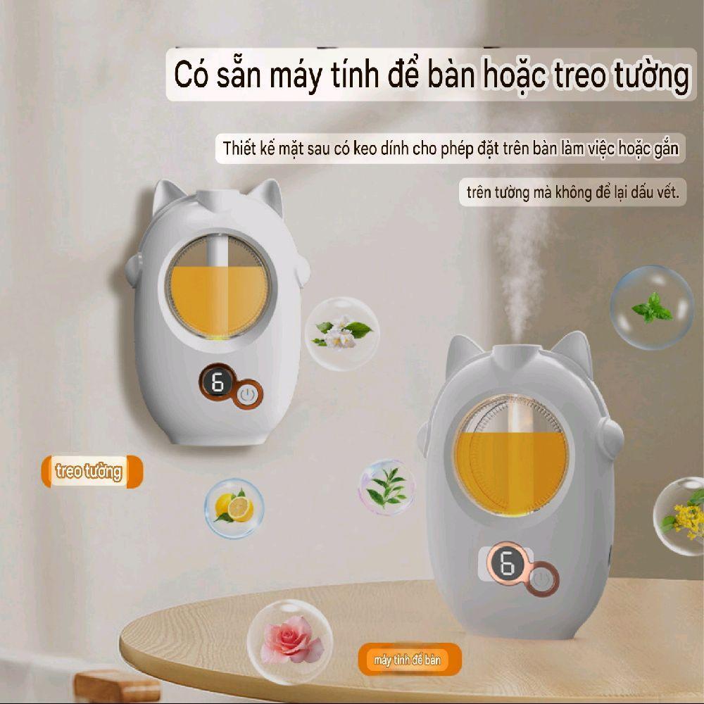 ( PW 25 ) Combo 5 tinh dầu + máy phun sương 6 chế độ tạo độ ẩm lan tỏa hương thơm phòng khách phòng ngủ 30-40m2
