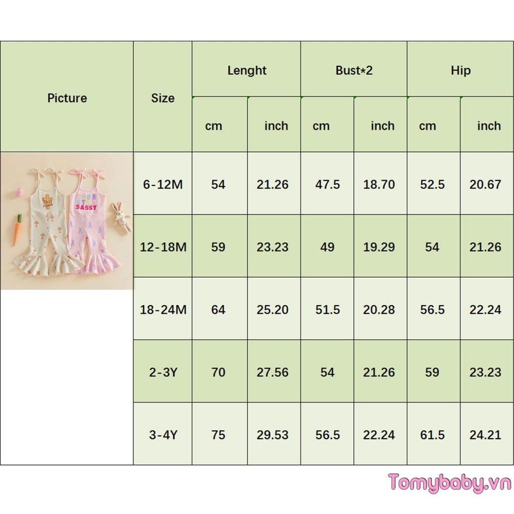 Bộ áo liền quần Phục sinh cho bé gái Chữ cái dễ thương Bunny thêu không tay dưới chuông tổng thể