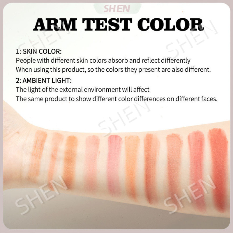 MISSROSE Bảng phấn má hồng mười màu Matte Natural Easy-to-Color Đa chức năng Vitality Blush Palette