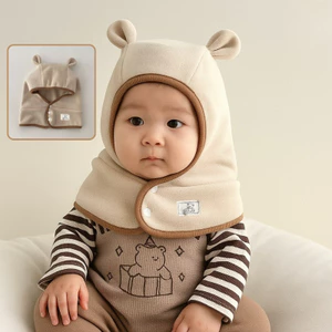 Mũ Trùm Đầu Giữ Ấm Cho Bé Mùa Đông – Mũ Liền Khăn Choàng Bảo Vệ Tai, Cổ, Chống Gió Lạnh