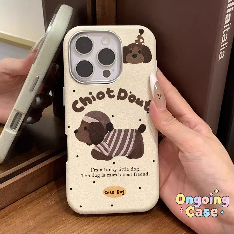 Cho Realme C71 C65 C63 C75 C15 C35 C61 C3 C17 C25 C21Y C30 C20 5i 11 C20A Note 50 Narzo N63 Ốp lưng chó dễ thương sọc