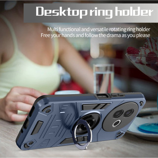 Dành Cho Vivo Y39 5G Ốp điện thoại Nhẫn Đứng Giáp Lưng Cứng Bảo Vệ Hạng Nặng Khung TPU Mềm Chống Sốc Mỏng Bao