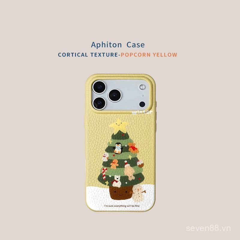 Ốp Điện Thoại Thích Hợp Cho iPhone 11 12 13 14 15 16 17 Pro max Plus Động Vật Không Khí Cây Giáng Sinh Chống Sốc Vỏ Bảo Vệ Chống Sốc Bao Gồm Tất Cả 124A