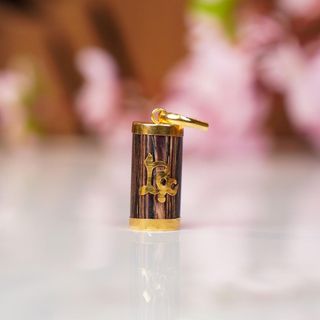 Mặt Dây Chuyền Trụ Chữ Lộc - Bọc Vàng 8K - Trầm Hương Yên Lộc