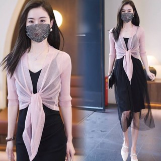 Áo sơ mi điều hòa không khí MODOMINO, Áo len nữ một kích thước bằng vải Polyester, Quần áo chống nắng vải tuyn chất lượng cao dành cho nữ