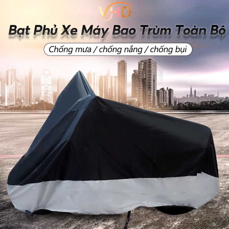 Áo Phủ Xe Máy Chống Mưa & Nắng - Chất Liệu Dù Oxford Cao Cấp, Chống Nước & Bụi Tốt, Phù Hợp Mọi Thời Tiết