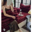 Set ga gối nỉ nhung vân lông Memminbedding Luxury giữ ấm tốt, chất liệu mềm mịn, ấm áp, không bám lông