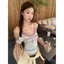 Thiết kế Niche 2026 Phong cách mới Áo yếm nữ mùa hè mặc ngoài dây hở lưng Hot Girl Ren sọc không tay