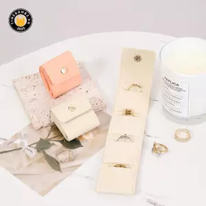 {TB & Bag} Túi đựng đồ trang sức 4 phần Túi đựng đồ trang sức Mini cầm tay Bông tai Túi đựng nhẫn Nelace Túi đựng đồ trang sức du lịch.
