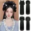 DELMER Cổ Tóc Giả, Dài Tổng Hợp Hanfu Tóc Giả Đầu, Truyền Thống Vintage Mũ Vô Hình Tự Nhiên Hanfu Cosplay Tóc Nữ