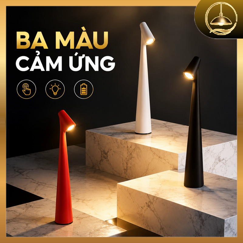 Đèn Bàn LED Cảm Ứng Thiết Kế Minimalism, Thời Lượng Pin Cực Dài, Bảo Vệ Mắt, Phù Hợp Cho Việc Học Tập Và Làm Việc