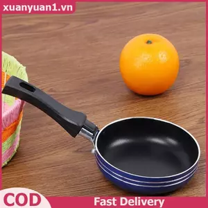 XUAN 12cm / 14cm / 16CM Chảo chiên Mini bằng thép không gỉ Nồi sốt Sử dụng tại nhà Chảo chiên trứng Màu sắc ngẫu nhiên cho dụng cụ nấu ăn nhà bếp VN