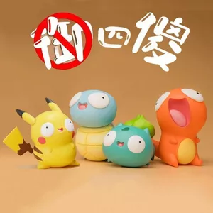 8 Ngộ nghĩnh Pokemon Royal Ba Mắt Lười Dễ Thương Pikachu Ếch Hạt Có Thể Tiếp cận Vịt Hình Đồ Trang Trí 26.3.26