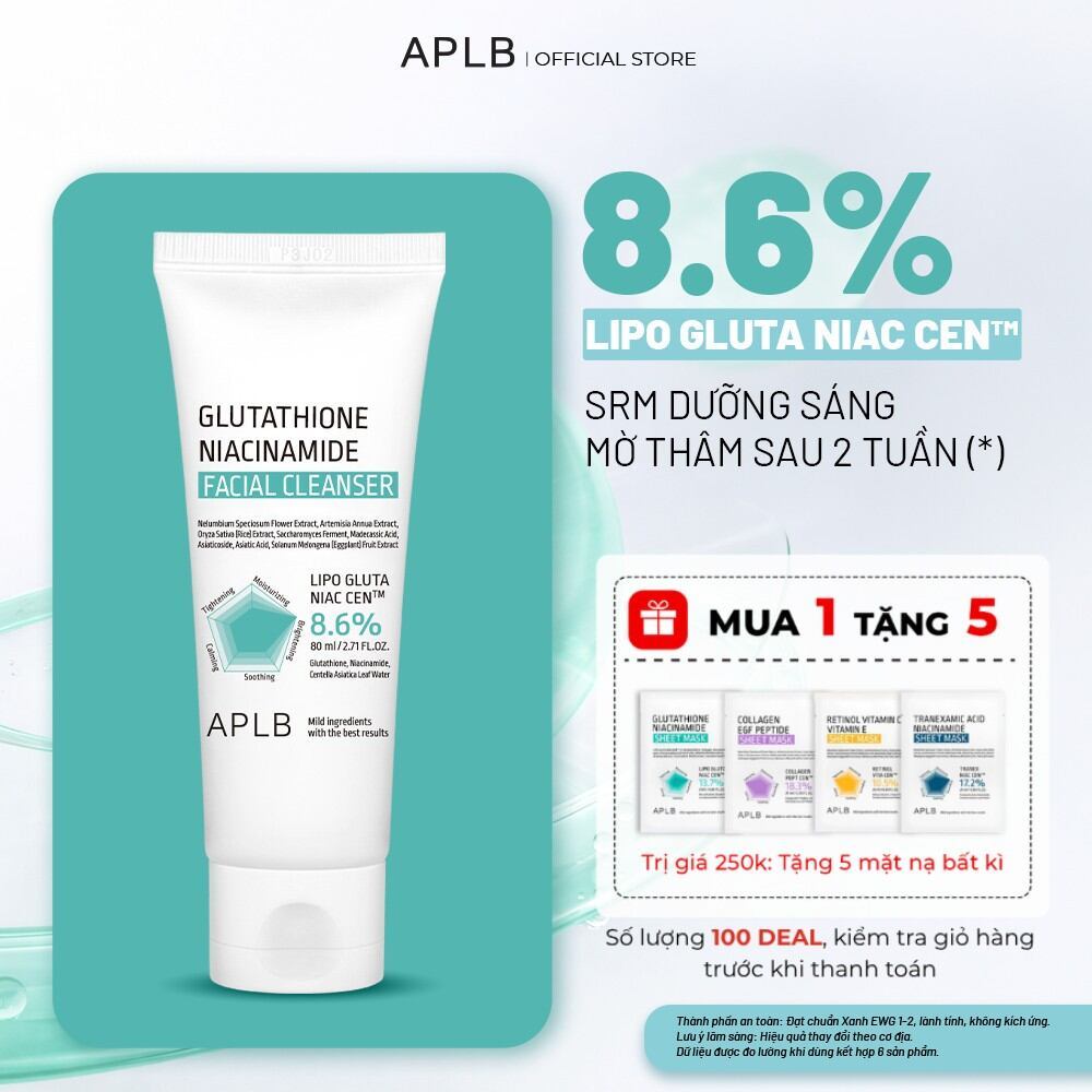 aplb glutathione niacinamide facial cleanser review APLB Glutathione Niacinamide Facial Cleanser 80ml