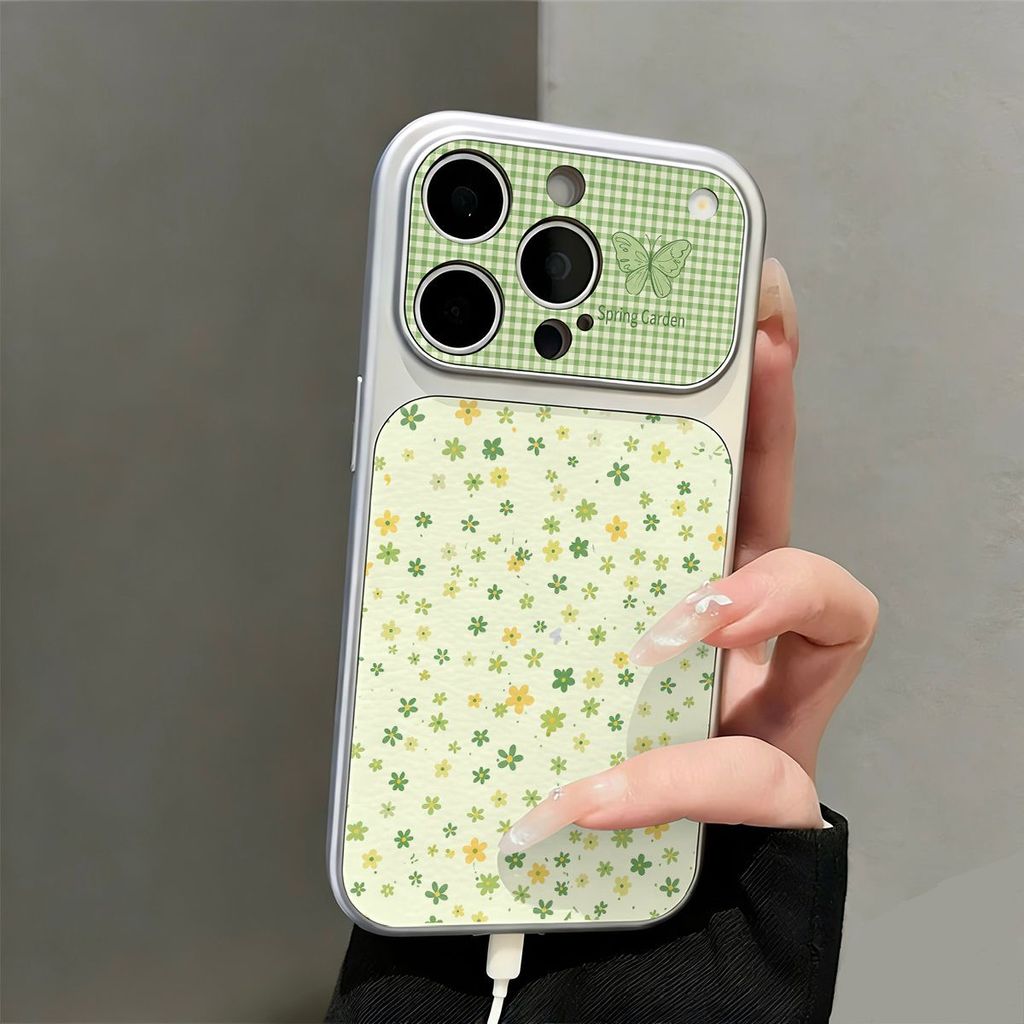 Lưới xanhBao da Corning phù hợp với iPhone 17 Pro Max, hình ảnh hoạt hình 16 tính năng