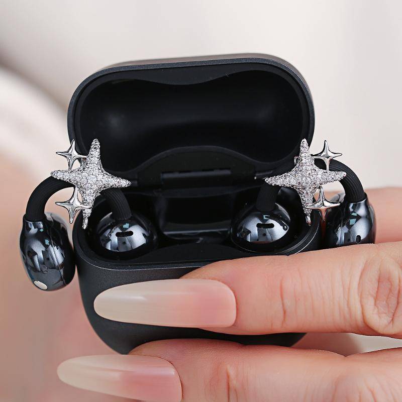 CANAMEK 1 Cặp Zirconia Kẹp Tai Tăng Cường Tương Thích Với Freeclip Tai Nghe Kẹp Trang Sức Thời Trang Thay Thế Cho Mọi lứa tuổi CSF