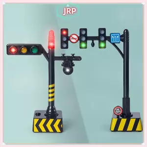 JRP Mô Phỏng Dấu Hiệu Đường Bộ Mini Tín Hiệu Giao Thông Đèn Mô Hình Đồ Chơi Có Đèn LED Cho Trẻ Em Bộ Giao Thông Giáo Dục JRP