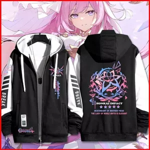 YB1 Honkai Star Rail Elysia áo khoác dây kéo Áo khoác cardigan áo len Unisex dài tay Top Cosplay BY1