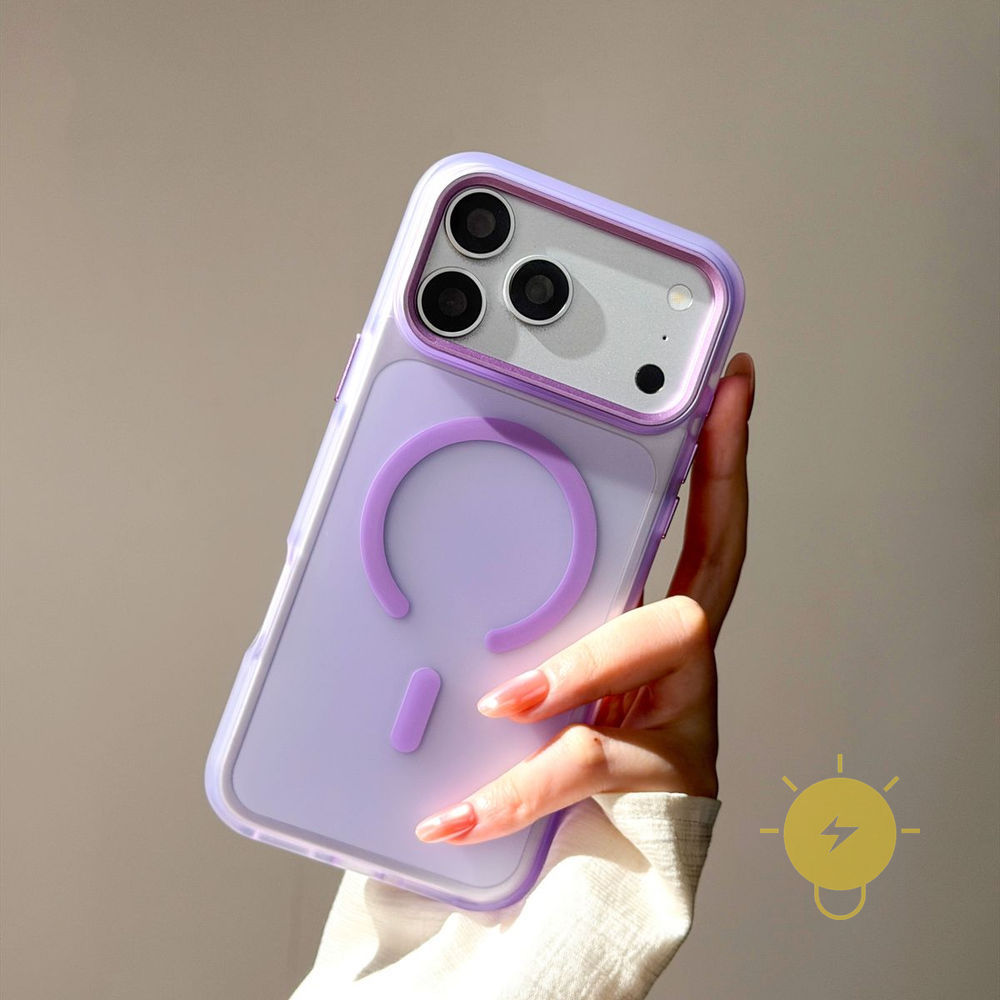 Phone Case For iPhone 17 Pro Max 16 15 14 13 TPU Matte Magnetic Transparent Aesthetic Korean Cute