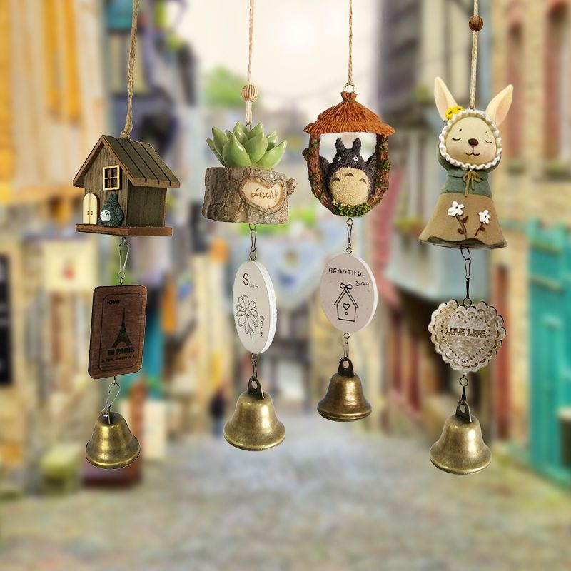 [Tỷ lệ khen ngợi 91%] Nhật Bản Hàng Xóm My Totoro Chuông Gió Mặt Dây Chuyền Sáng Tạo Cô Gái Phòng Ngủ Quà Tặng Sinh Nhật Tươi Mặt Dây Chuyền Chuông Cửa Gốm 30306