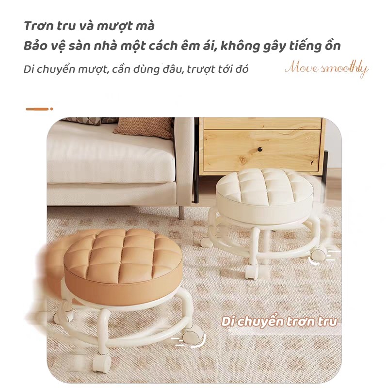 iiko Ghế Ngồi Cho Bé Có Tựa Lưng Ghế Thấp Xoay 360 Độ Có Bánh Xe Êm Ái Chắc Chắn