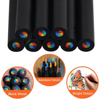 Mới 5 / 10 Chiếc Bút Chì Màu 7 Màu Dành Cho Trẻ Em Trường Nghệ Thuật Lớp Vẽ Sở Thích Và Dự Án Sáng Tạo